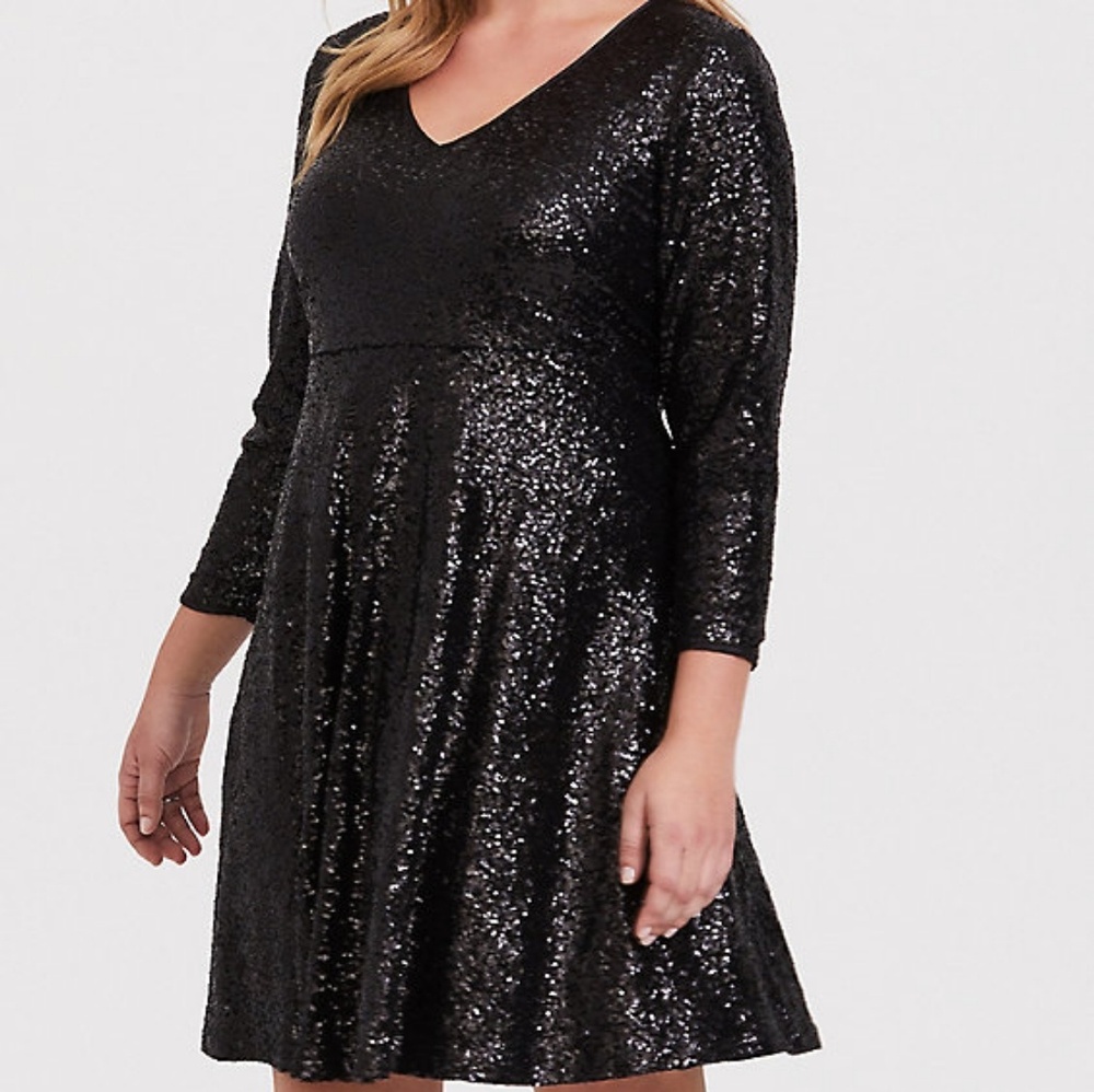 Torrid Sequin skater dress size 2